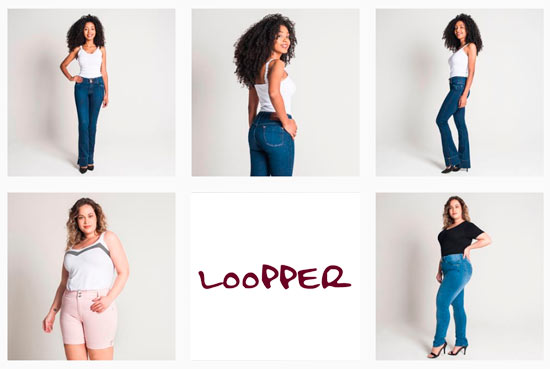 calca jeans looper feminina