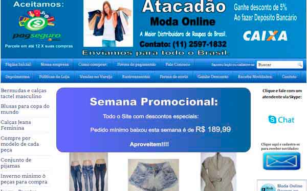 moda online atacado